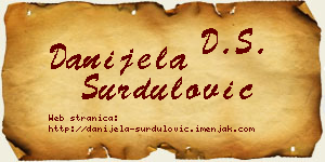 Danijela Surdulović vizit kartica